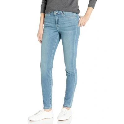 Abbildung von Amazon Essentials Damen Skinny Jeans, Halbhoch, Hellblau Gebleicht, 42