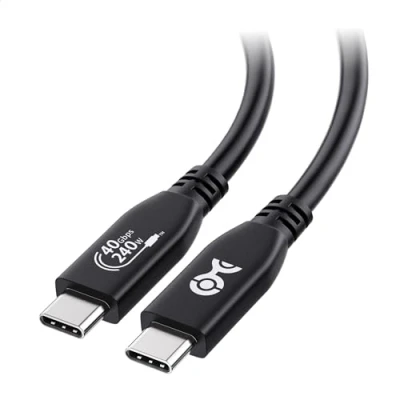 Abbildung von Cable Matters [USB IF zertifiziertes] USB4 Kabel mit 40Gbps Daten, 8K Video und 240W Ladeleistung in 1 Meter USB 4 voll kompatibel C, Thunderbolt 3