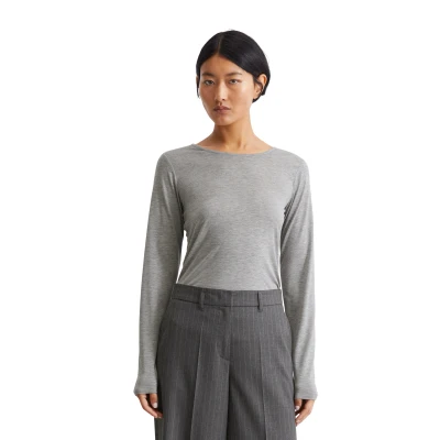 Abbildung von Marc O&#039;Polo LONG Sleeve Langarmshirt, Damen, Größe: Large, Soft stone melange