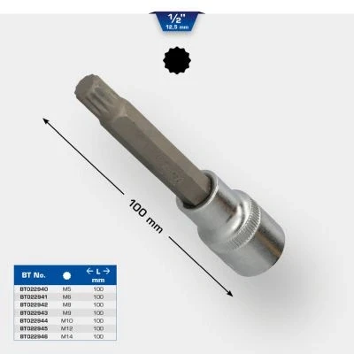 Abbildung von KS TOOLS BT022942 Steckschlüsseleinsatz M8 Außenvielzahn