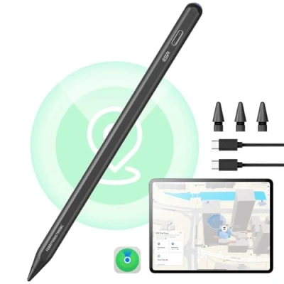 Abbildung von ESR „Wo ist?“ Eingabestift für iPad, Digital Pencil Pro mit Funktion &amp; Neigungssensitivität iPad 13/12.9/11 M4, Air 5/4/13/11 M2, 10/9/8/7 Mini 6/5, Schwarz