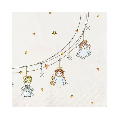 Abbildung von HOME FASHION Serviette Kleine Engel 33x33cm 20 Stück Papierserviette Tischserviette Serviettentechnik