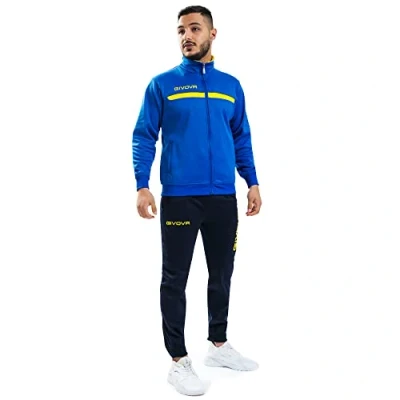 Abbildung von Givova, anzug givova eins full zip, hellblau/gelb, 3XS