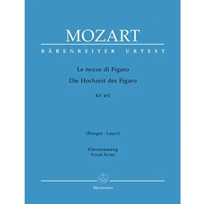Abbildung von Le nozze di Figaro (Die Hochzeit des Figaro) KV 492 Opera buffa in vier Akten . Klavierauszug, Urtextausgabe