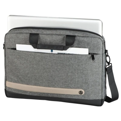 Abbildung von Hama Laptop Tasche Terra bis 15.6 Zoll (Notebook für Laptop, Tablet, MacBook, Chromebook 40 cm 15,6 Zoll, Umhängetasche als Arbeitstasche oder Schultasche Herren und Damen) Grau