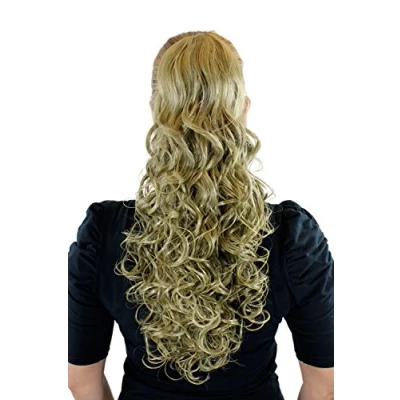 Abbildung von WIG ME UP XF 0093 24 Haarteil Zopf Helles Aschblond ca. 50cm Wetlook Locken Butterfly Clip