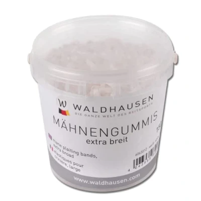 Abbildung von Waldhausen Extra breite Mähnengummis im Eimer One Size Weiss