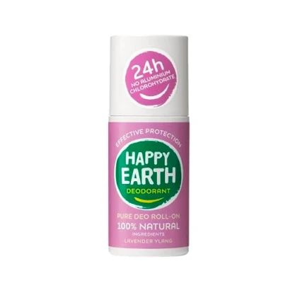 Abbildung von Happy Earth Care 100% Natural Deodorant Roll on Lavender &amp; Ylang 75 ml
