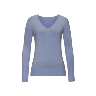 Abbildung von Vivance V Ausschnitt Pullover, in taillierter Form, weicher Strickpullover, Basic, klassisch
