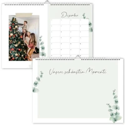 Abbildung von Things of Happiness Kalender zum Selbstbasteln DIY Fotokalender Bastelkalender, inkl. 48 Fotoecken, Wandaufhängung, keine Jahresangabe
