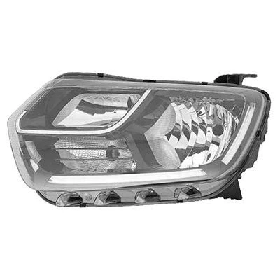 Abbildung von VAN WEZEL 1557965 Scheinwerfer links H7/H1 mit Blinklicht (LED) für Rechtsverkehr Stellmotor LWR PX26d DACIA: Duster II