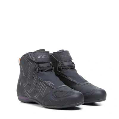 Abbildung von TCX R04D Lady Waterproof Damen Motorradschuhe, Obermaterial aus Mesh mit Hot Melt Beschichtung, Schnürsenkel und Klettverschluss, Schwarz