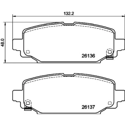 Abbildung von HELLA 8DB 355 040 251 Bremsbelagsatz mit akustischer Verschleißwarnung Zubehör JEEP: Wrangler IV