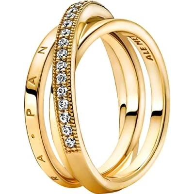 Abbildung von PANDORA Fingerring Gekreuzter Ring für Damen mit Zirkonia von