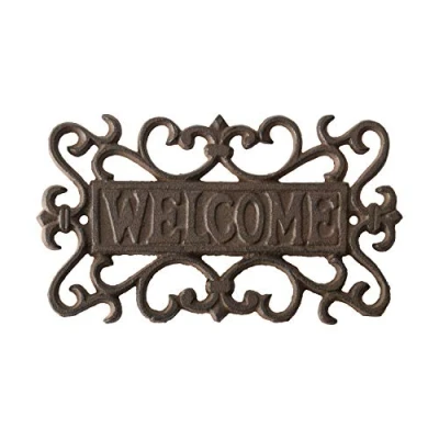 Abbildung von esschert design Hinweisschild Gusseisen Schild Willkommen Welcome Haus Dekoration Landhausstil