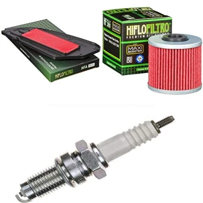 Abbildung von Luftfilter Ölfilter Zündkerze für New Downtown 350 i ABS Baujahr 2015 2017 Servicekit Wartungskit