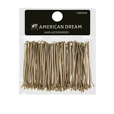 Abbildung von AMERICAN DREAM Pack of 100 x Haarnadeln blond glatt 2.5 inch / 6.35 cm Länge, 1er (1 124 g)