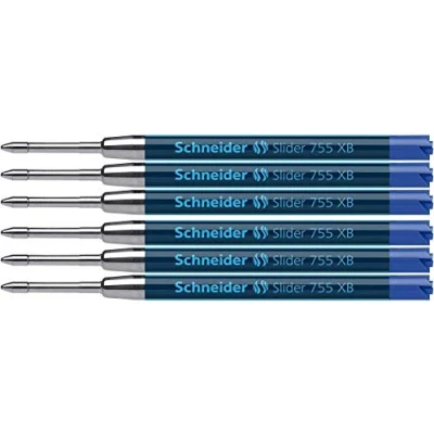 Abbildung von Schneider Schreibgeräte Kugelschreibermine Slider 755, dokumentenecht, XB, blau (Blau, 6)