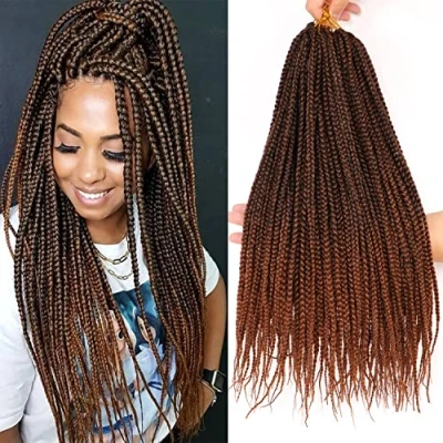 Abbildung von 7Packs Box Braids Crochet Hair Extensions Kanekalon Kunsthaar Haare Zum Einflechten Braiding (45.7CM)