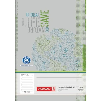 Abbildung von 10 x Brunnen Aufgabenheft A5 Recycling 48 Blatt