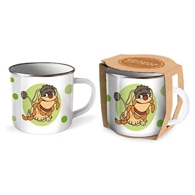 Abbildung von Trötsch Unser Sandmännchen Emaille Becher Tasse Moppi: Kaffeetasse Teetasse Geschenkidee Geschenk Emaillebecher