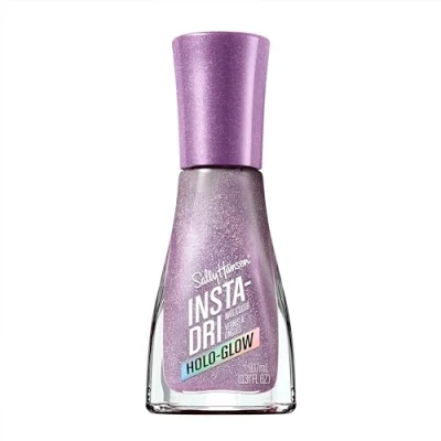 Abbildung von Sally Hansen Insta Dri Holo Glow Lustrous Lilac Nagellack, einfach zu verwenden, langlebig, schöne Farben, auf den Nägeln aufzutragen, kein Abblättern, 0,3 oz