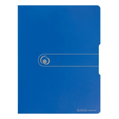 Abbildung von Herlitz 11207347 Sichtbuch A4, 20 Klarsichthüllen, aufgeklebtes Rückenschild, opak blau