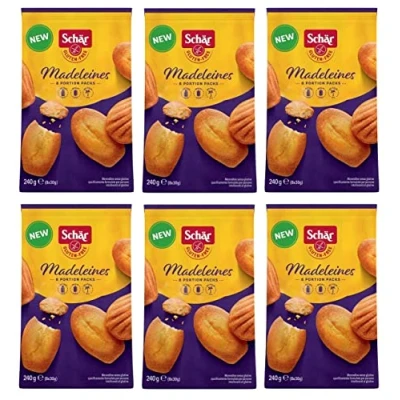 Abbildung von 6x Schär Gluten Free Madeleines Merendina Glutenfreier Snack 240g Packung