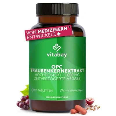 Abbildung von Vitabay OPC Traubenkernextrakt 1000 mg hochdosiert 120 St