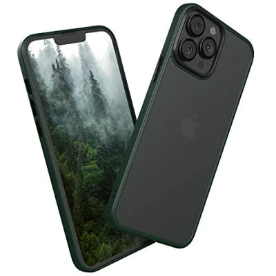 Abbildung von EAZY CASE Ultra Schutz Outdoor Hülle kompatibel mit iPhone 13 Pro Max, hochwertige Schutzhülle Aufprallschutz, Stoßfest und Kratzfest, dünne Handyhülle Kameraschutz, Pinien Grün
