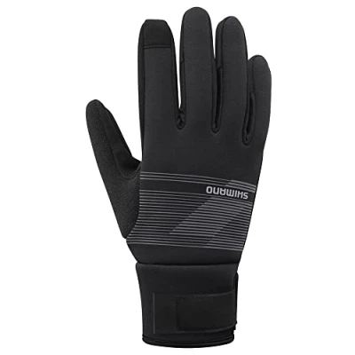Abbildung von Shimano Windbreak Thermo Handschuhe Herren schwarz/gelb