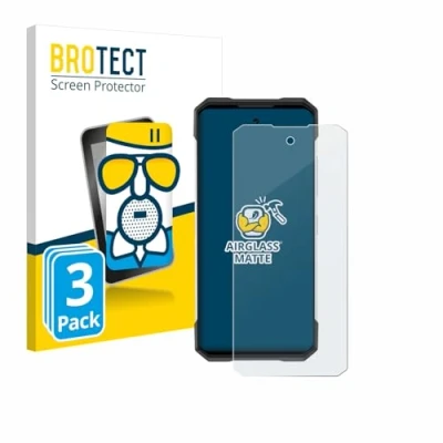 Abbildung von BROTECT Entspiegelungs Schutzglas für Doogee S200 (3 Stück) Schutz Folie Panzerfolie Glas Matt [Extrem Kratzfest 9H, Anti Reflex, Fingerprint]