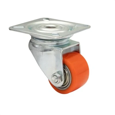 Abbildung von WAGNER Soft Lenkrolle MINI Durchmesser Ø 35 mm, Bauhöhe 60 Kugellager, Softlauffläche, Stahl &amp; Gusseisen, rot/silber, Anschraubplatte x Tragkraft100 kg 04693501