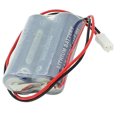 Abbildung von AccuCell Batterie passend für die Maxell 2CR17450 Lithium mit Kabel und Stecker