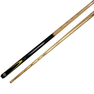 Abbildung von BCE Unisex Adult Christophe Lambert 2 Piece English Pool Cue with 8.5mm Tip Snooker, Black Butt/Natural Wood Shaft, 57&quot; (145cm)