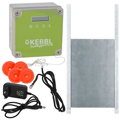 Abbildung von Kerbl Automatische Hühnertür Set 300x400mm