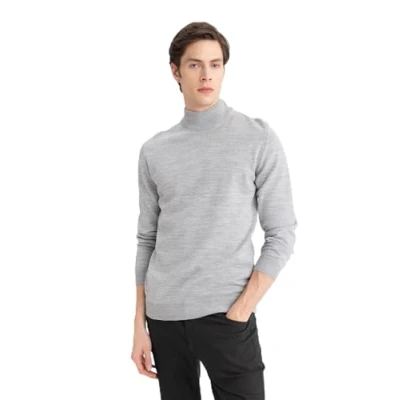 Abbildung von DeFacto Herren Pullover Stilvolle an Rollkragenpullover Strickjacken &amp; Strickpullover für und jeden