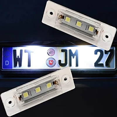 Abbildung von LED Kennzeichenbeleuchtung von Recambo passend für VW Passat 3b Limo + 3c B6 Variant T5+T6