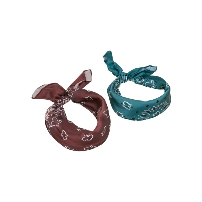 Abbildung von Urban Classics Bandana Unisex 2 PACK Tuch, Herren, Größe: One Size, Cherry teal