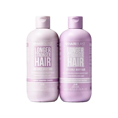 Abbildung von HAIR BURST™ Traumlocken Shampoo und Conditioner Set schwungvoll definierte Locken durch einzigartige Formel Paraben, Silikon &amp; SLS frei Mandelöl, Weizenproteine Aminosäuren (2x 350ml)