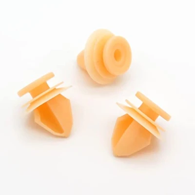 Abbildung von VVO Fasteners Orange Kunststoff Clips. Vorderradlaufverbreiterung und Zierleistenverkleidung. Kompatibel mit einigen Renault Captur, (Packung 10 Clips)