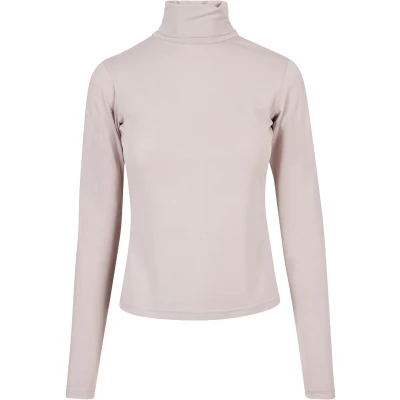 Abbildung von Urban Classics Turtleneck Longsleeve Langarmshirt, Damen, Größe: 5XL, Warmgrey