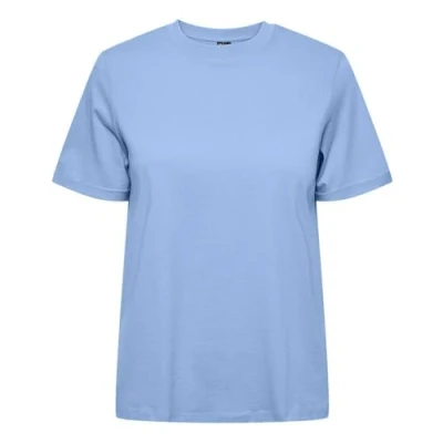Abbildung von Pieces Pcria FOLD UP Solid TEE Tshirt basic, Damen, Größe: Small, Hydrangea