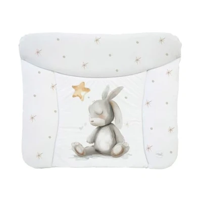 Abbildung von Ceba Baby® weiche Wickelauflage 75x72 cm Baby Wickelunterlage Wickeltischauflage für Junge und Mädchen Wasserdicht, abwaschbar OEKO TEX® Standard 100 Made in EU Schlafhase