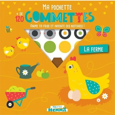 Abbildung von Mon P&#039;tit Hemma Ma pochette + de 120 gommettes La ferme: gommettes. Anime ta frise et invente des histoires !