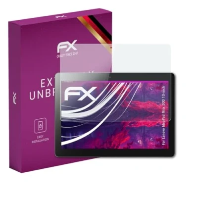 Abbildung von atFoliX Glasfolie kompatibel mit Lenovo IdeaPad Miix 300 10 inch Panzerfolie, 9H Hybrid Glass FX Schutzpanzer Folie