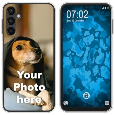Abbildung von PhoneNatic personalisierte Handyhülle für Galaxy A35 Custom Case in transparent zum selbst gestalten mit eigenem Foto Bild Text individuell