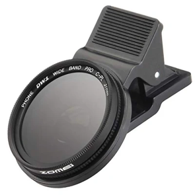 Abbildung von ZoMei CPL Objektivfilter mit Clip, 37 mm, für iPhone 6, 6S Plus, Samsung Galaxy S8, Android Smartphone