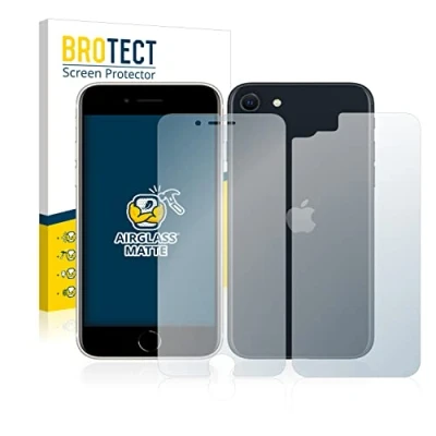 Abbildung von BROTECT Entspiegelungs Schutzglas für Apple iPhone SE 3 2022 (Display+Rückseite) Schutz Folie Panzerfolie Glas Matt [Kratzfest 9H, Anti Reflex]