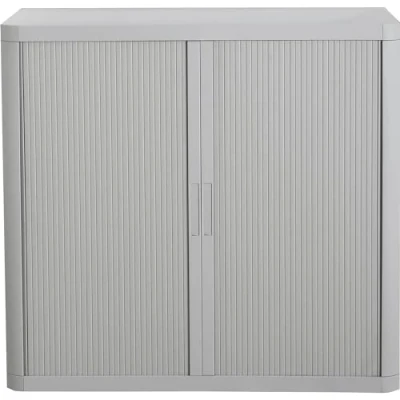 Abbildung von Paperflow Rollladenschrank easyOffice® 2 Fachböden Höhe 1040 mm grau/grau
